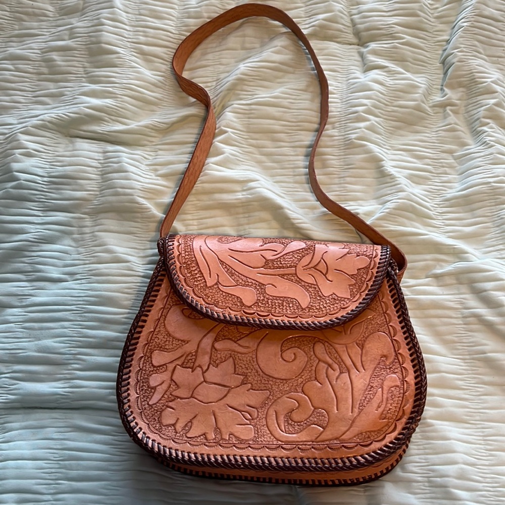 Vintage Tooled Leather Purse